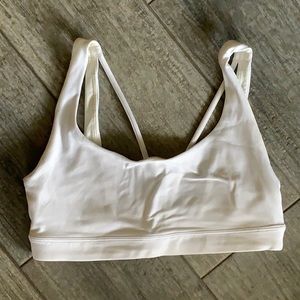 White Athleta sports bra
